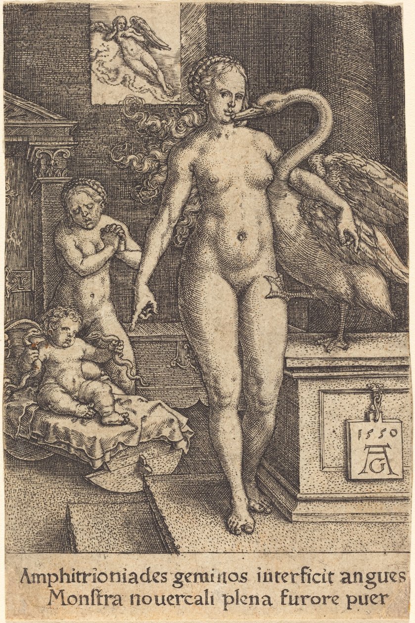Herkules som ett barn, 1550. av Heinrich Aldegrever
