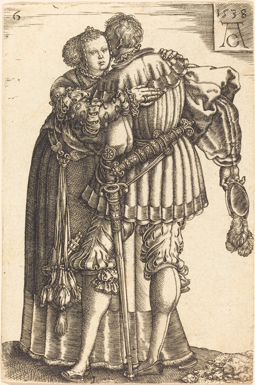 Stora bröllopsdansare, 1538. av Heinrich Aldegrever