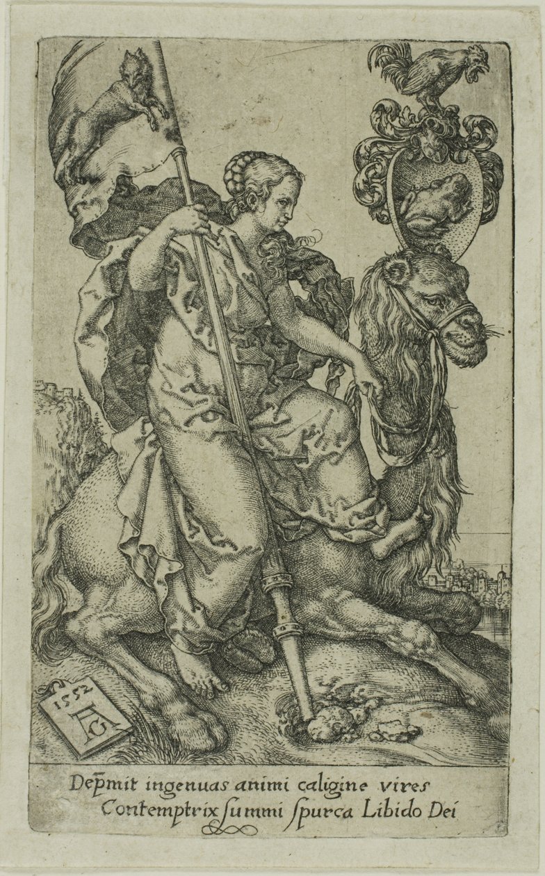 Lust, från lasterna av Heinrich Aldegrever
