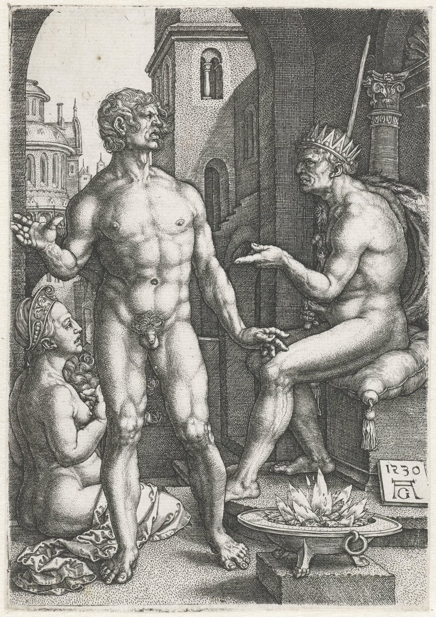 Mucius Scaevola av Heinrich Aldegrever