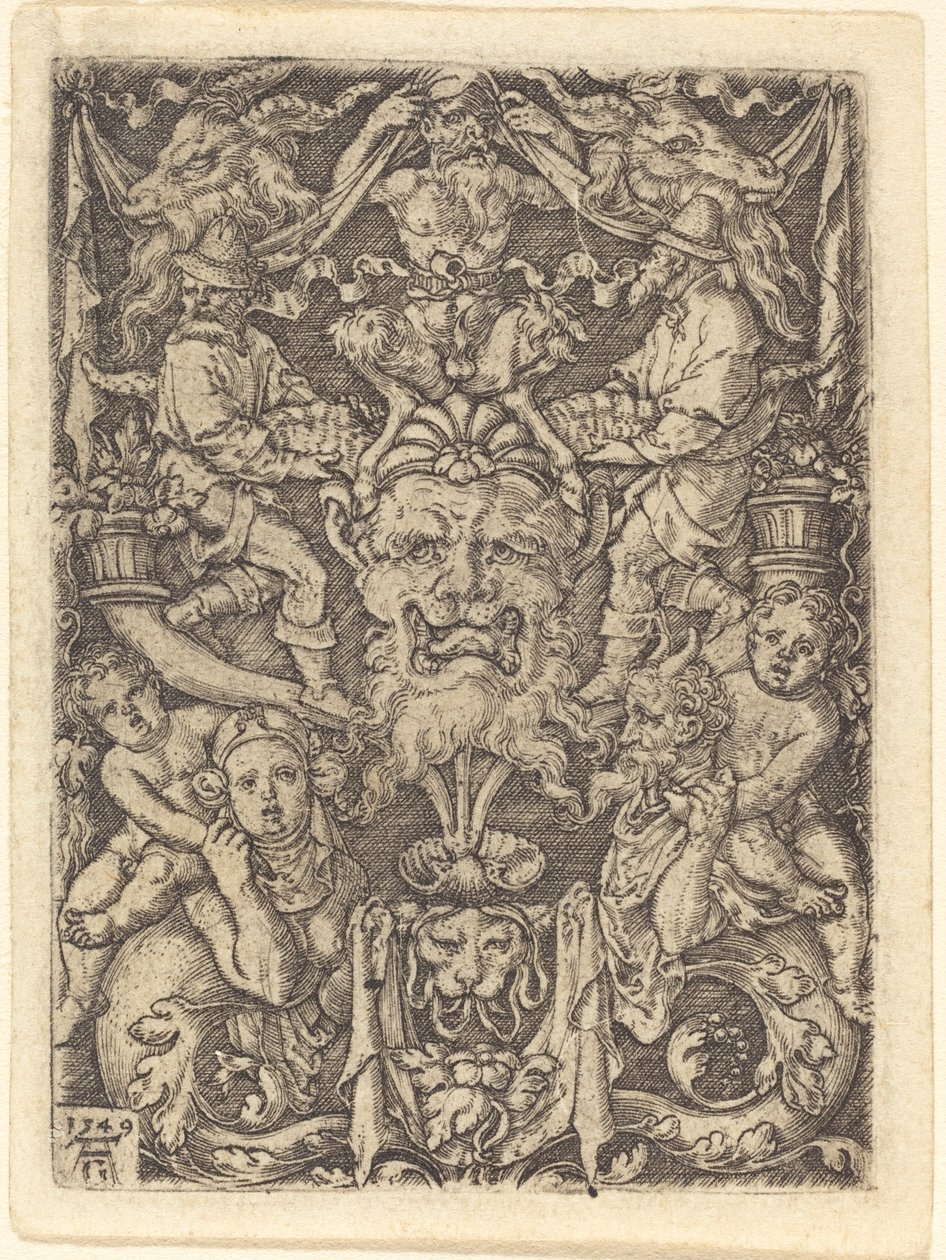 Prydnad med mask, 1549. av Heinrich Aldegrever