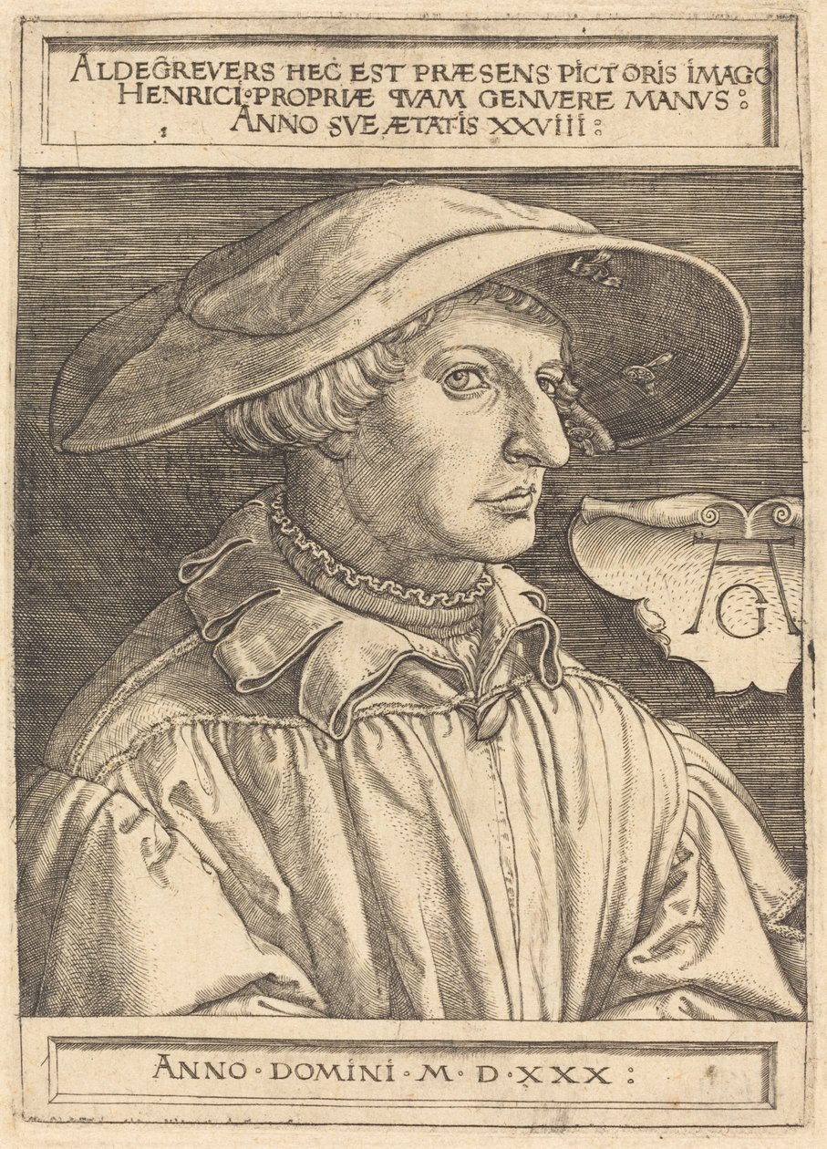 Självporträtt av Heinrich Aldegrever