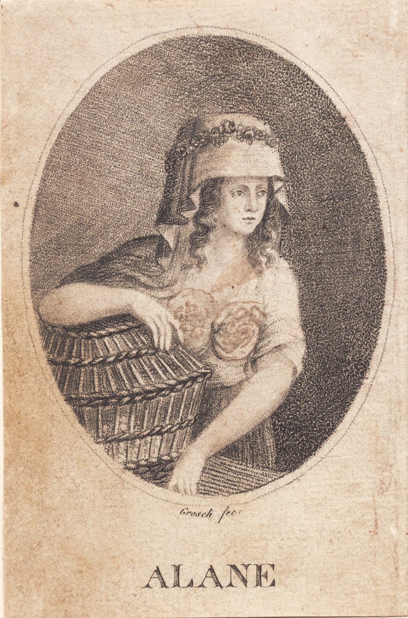"Alane", kvinna med korg av Heinrich Grosch