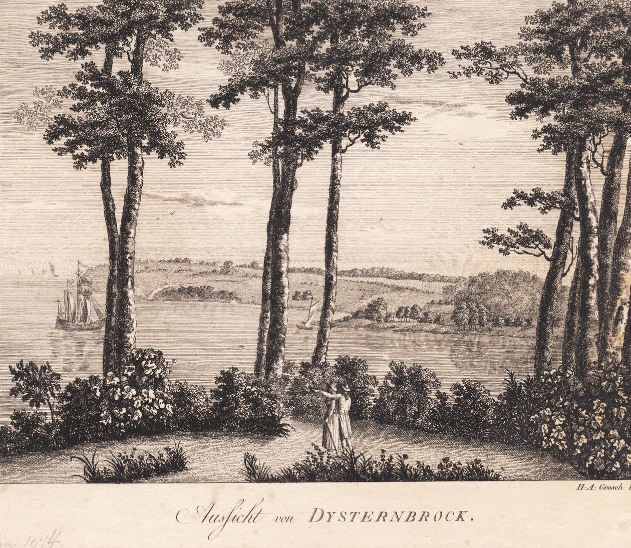 Utsikt från Dysterbroch av Heinrich Grosch