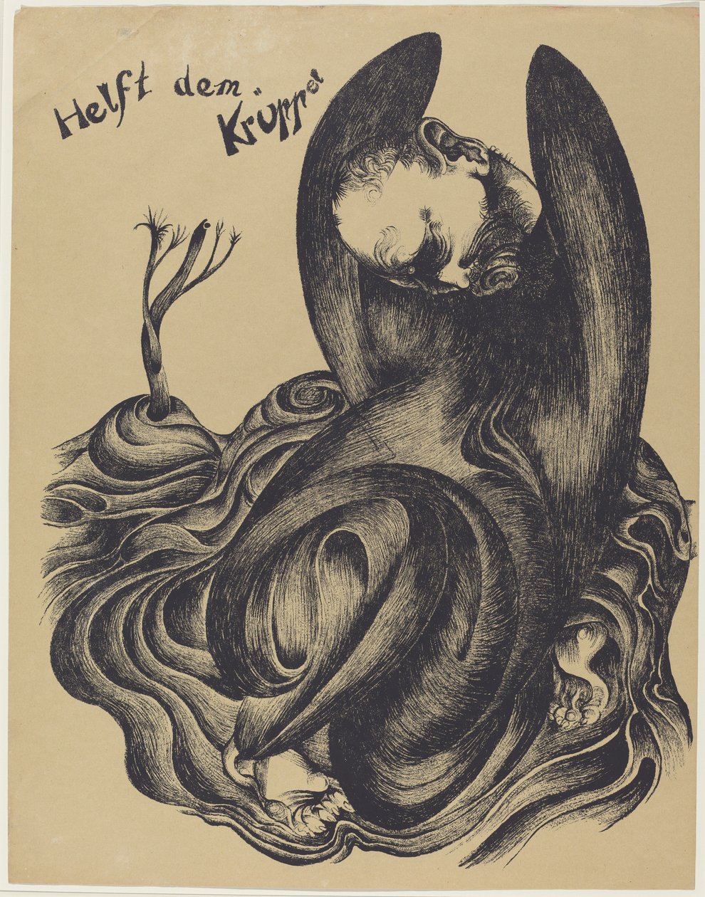 Helft dem Krüppel (Hjälp de krympande) av Heinrich Hoerle