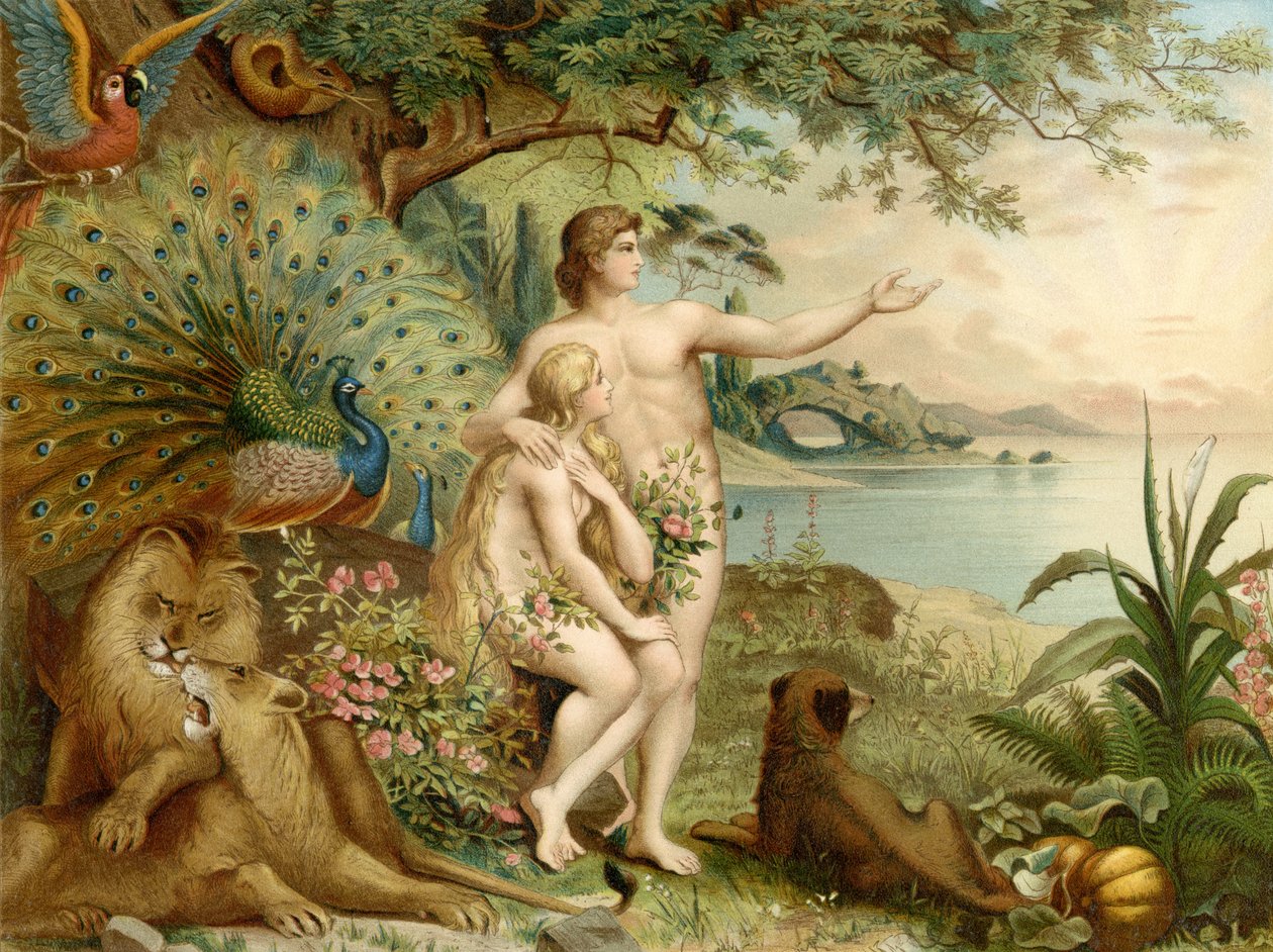 Adam och Eva i paradiset av Heinrich Jenny