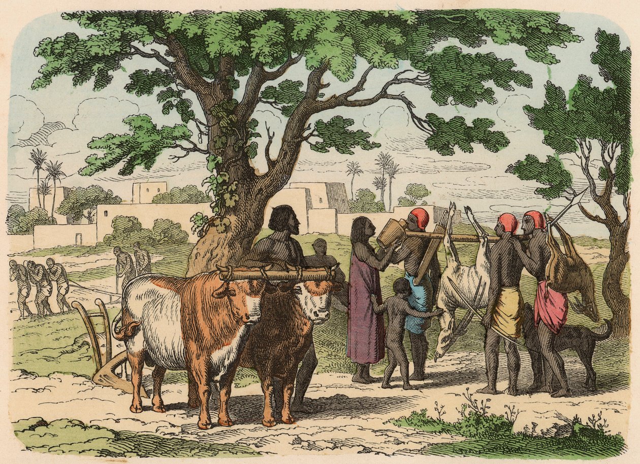 Forntida Egypten: jordbruk och jakt av Heinrich Leutemann