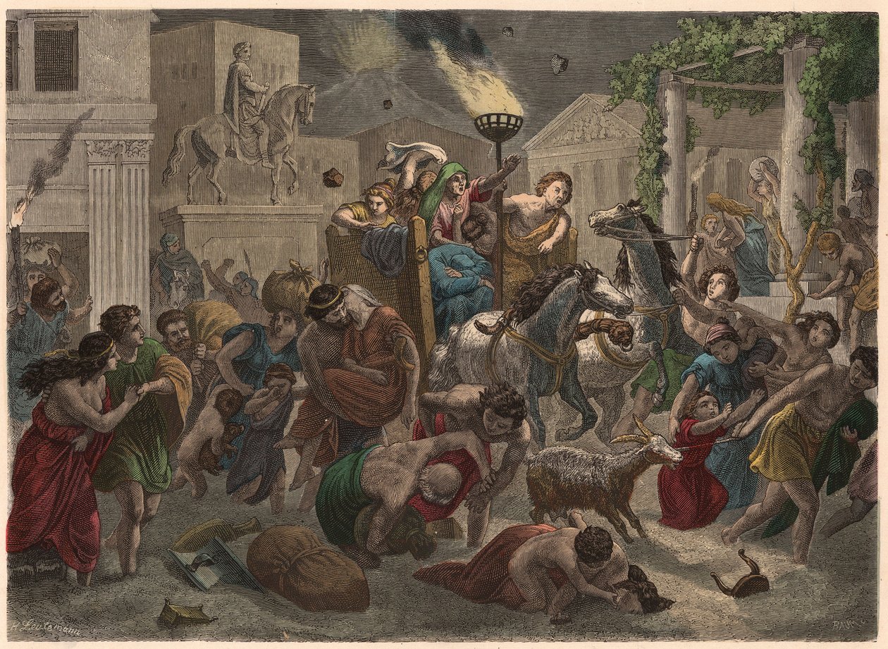 Antikens Rom: Vesuvius utbrott, 79 e.Kr av Heinrich Leutemann
