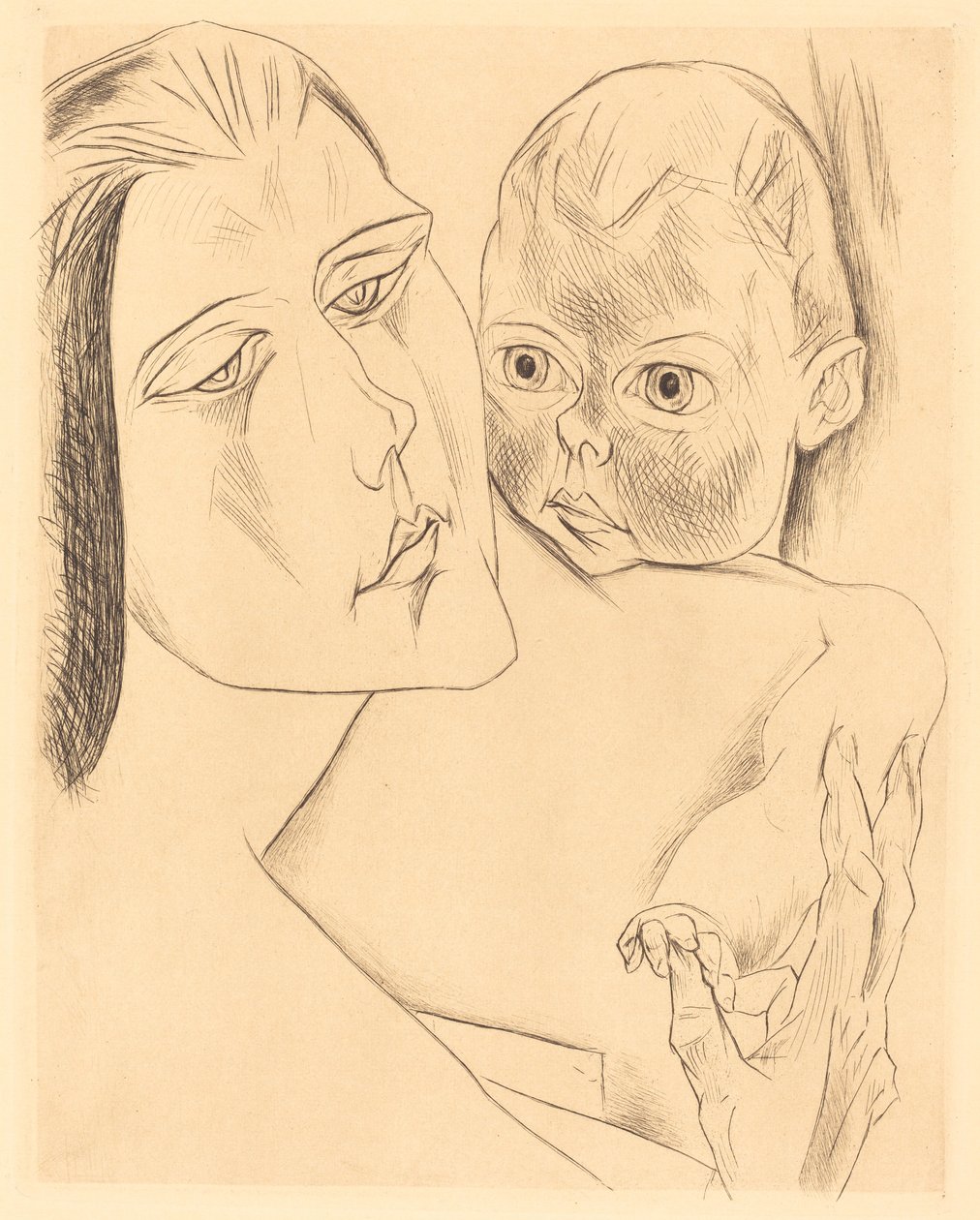 Mamma och barn av Heinrich Nauen