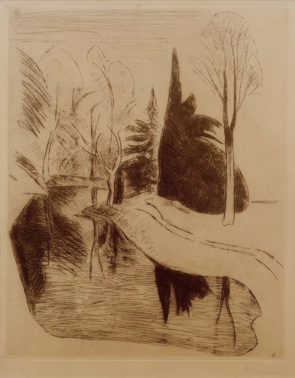 Park i Dilborn, 1914 av Heinrich Nauen