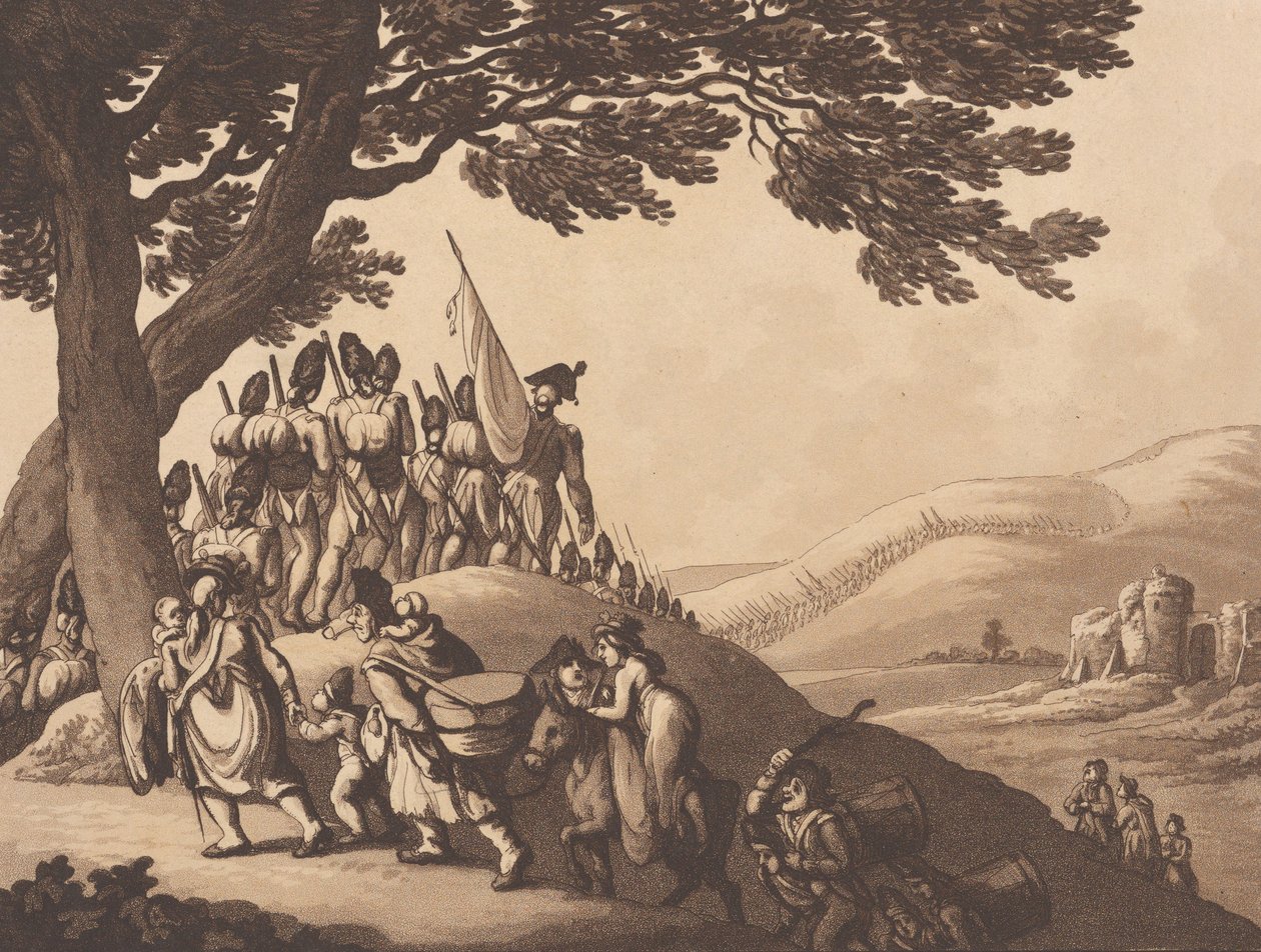 Soldater som marscherar den 1 april 1798. av Heinrich Schutz