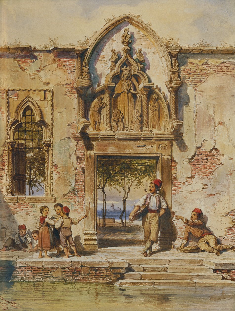 Genrescen i Venedig av Heinrich Stohl