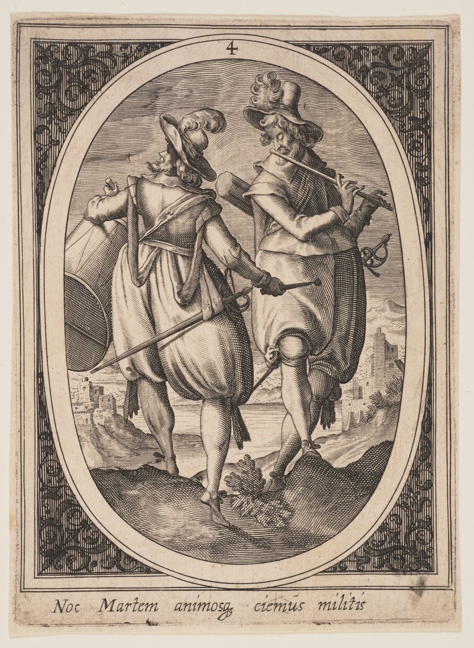 Plansch 4 från Military Figures av Heinrich Ulrich
