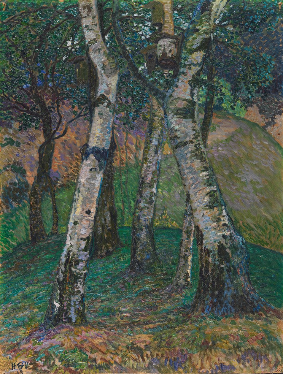 Björkar på Barkenhoff, 1913. av Heinrich Vogeler
