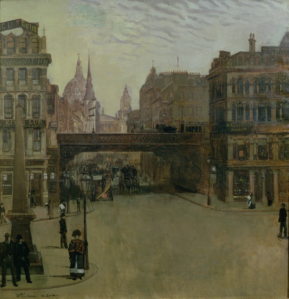 Ludgate Hill, 1884 av Heinrich Wilhelm Truebner