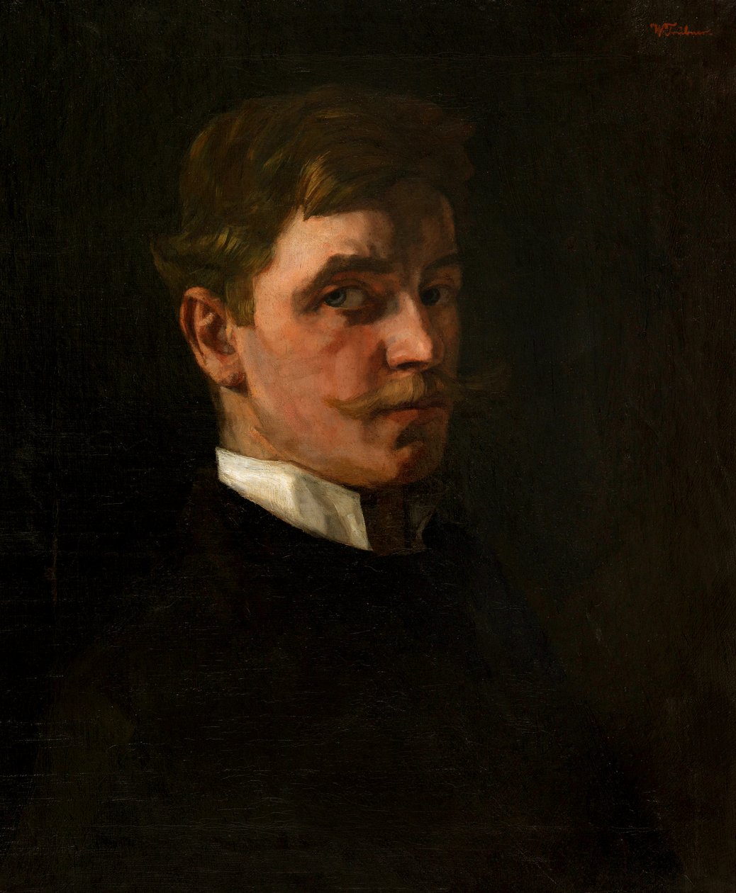 Självporträtt, 1876-1877. av Heinrich Wilhelm Trübner