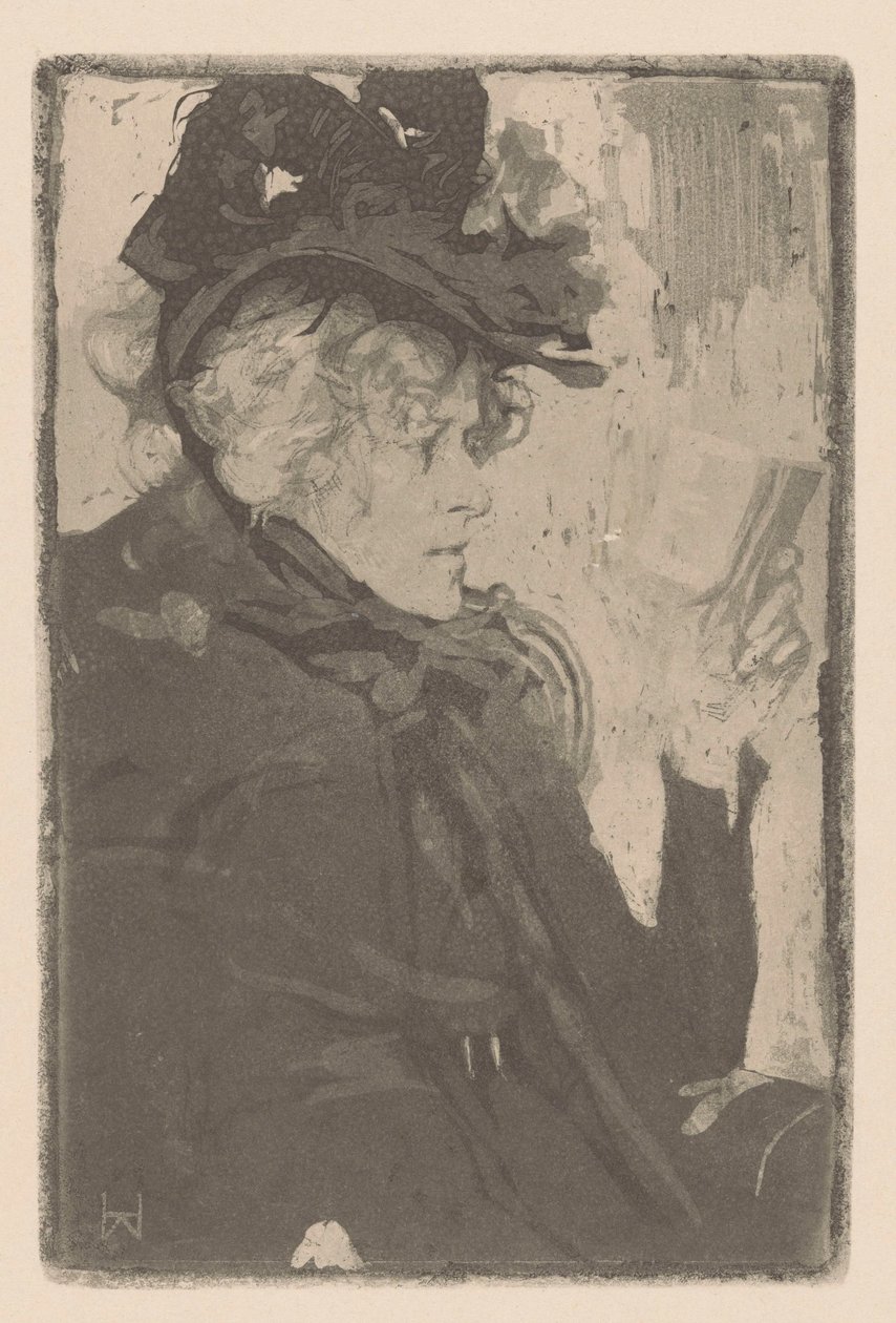 läsande kvinna av Heinrich Wolff