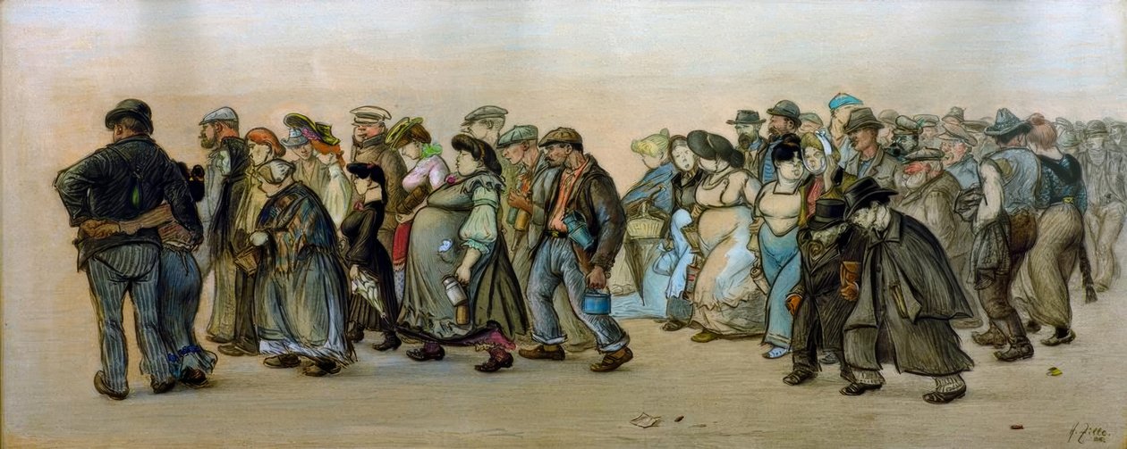 Spandau arbetartåget av Heinrich Zille