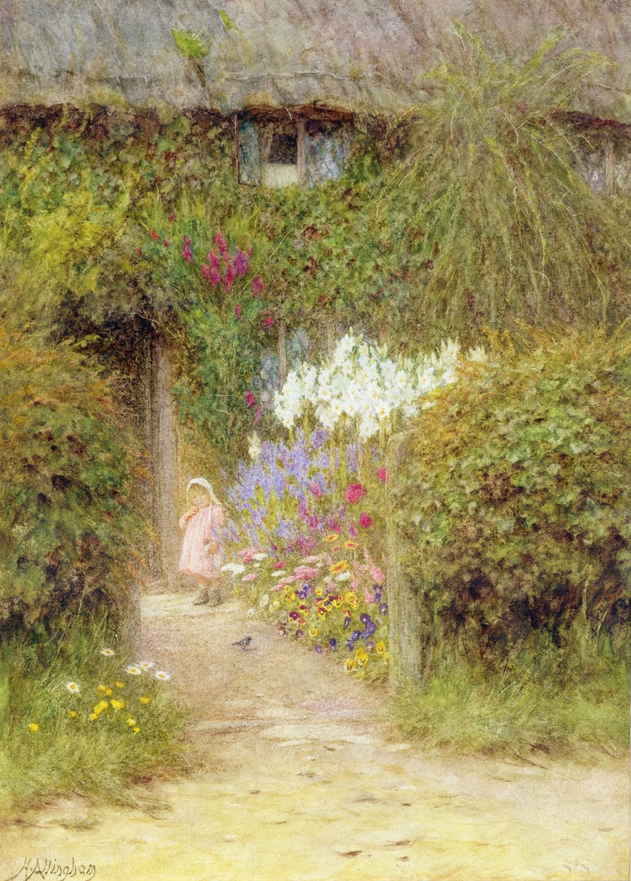 En stuga i Redlynch av Helen Allingham