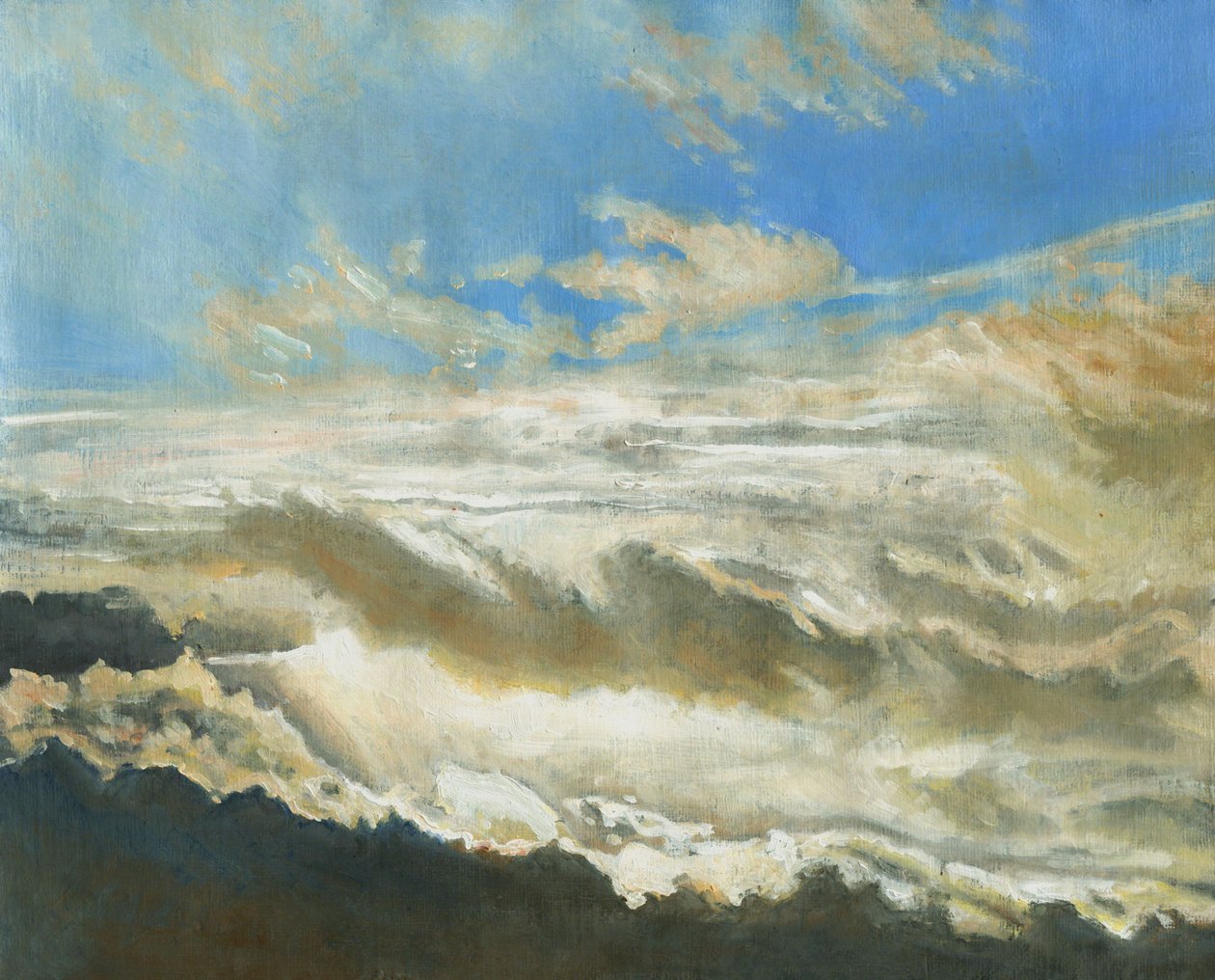 Light revealed, 2013, (olja på grundat papper) av Helen White