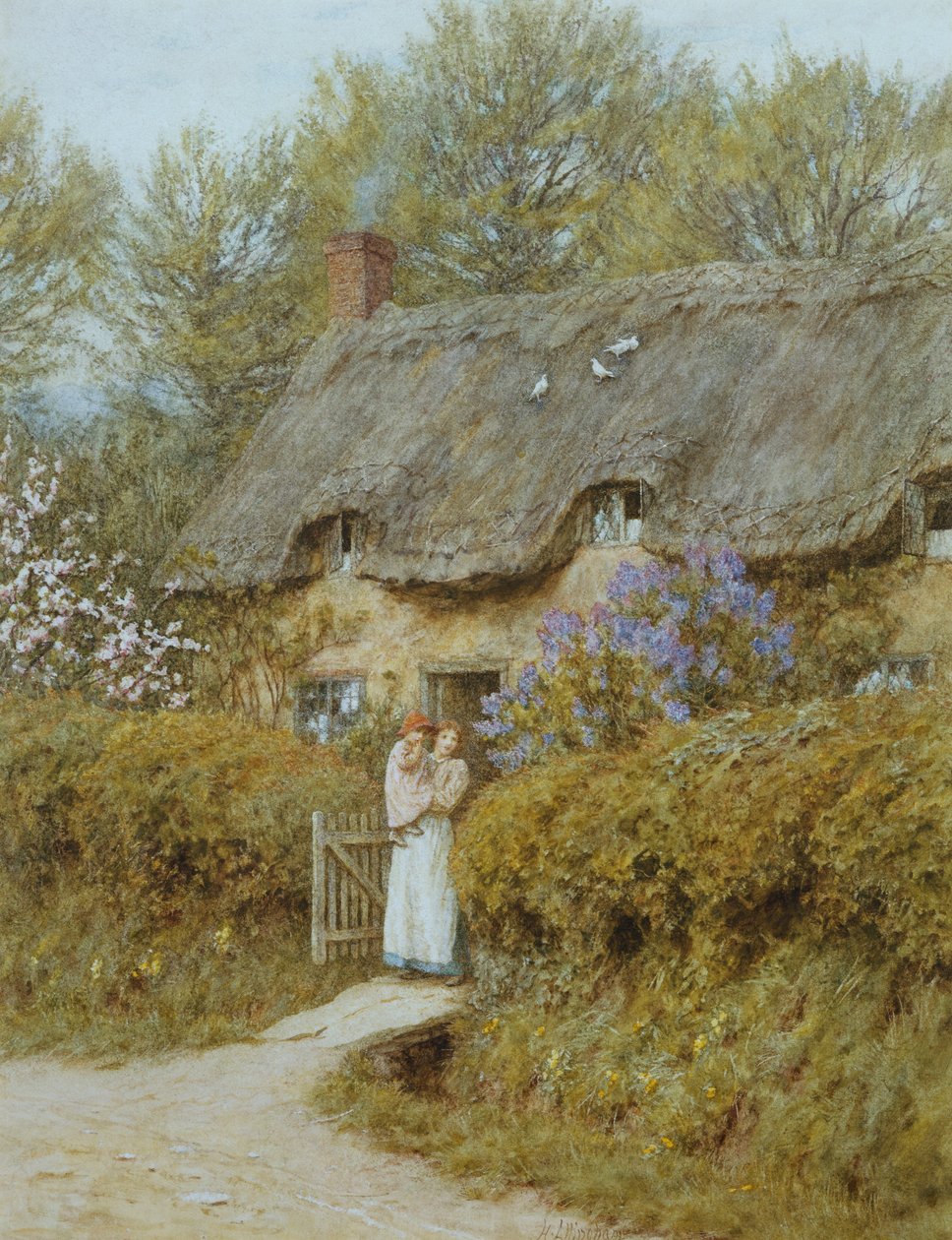 Nära Freshwater, Isle of Wight av Helen Allingham