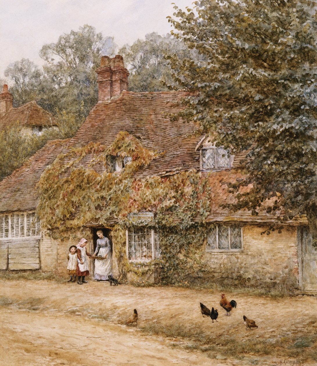 Den gamla fiskaffären, Haslemere av Helen Allingham