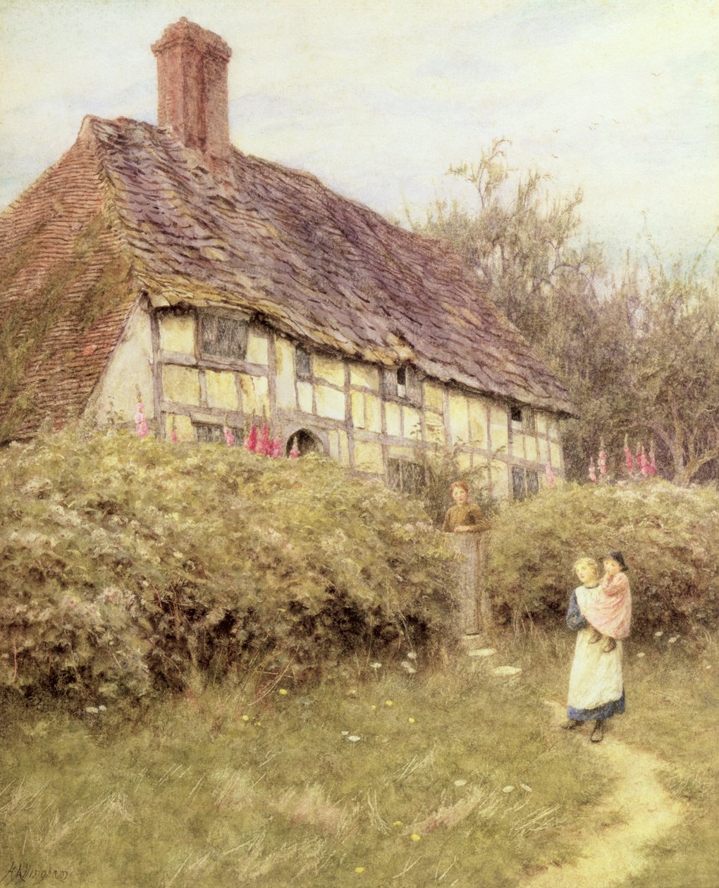 Prästens hus, West Hoathly av Helen Allingham