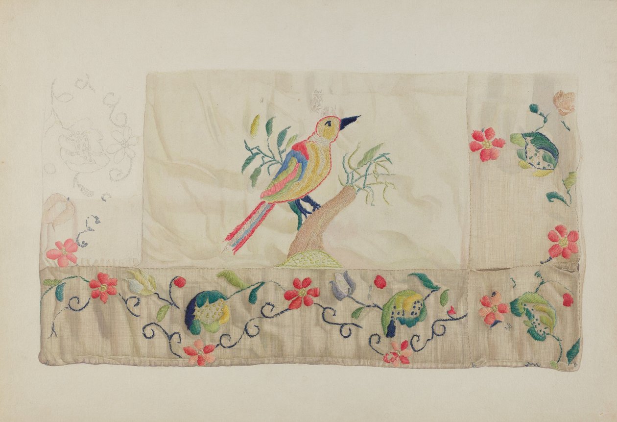 Crewel broderi av Helen E. Gilman