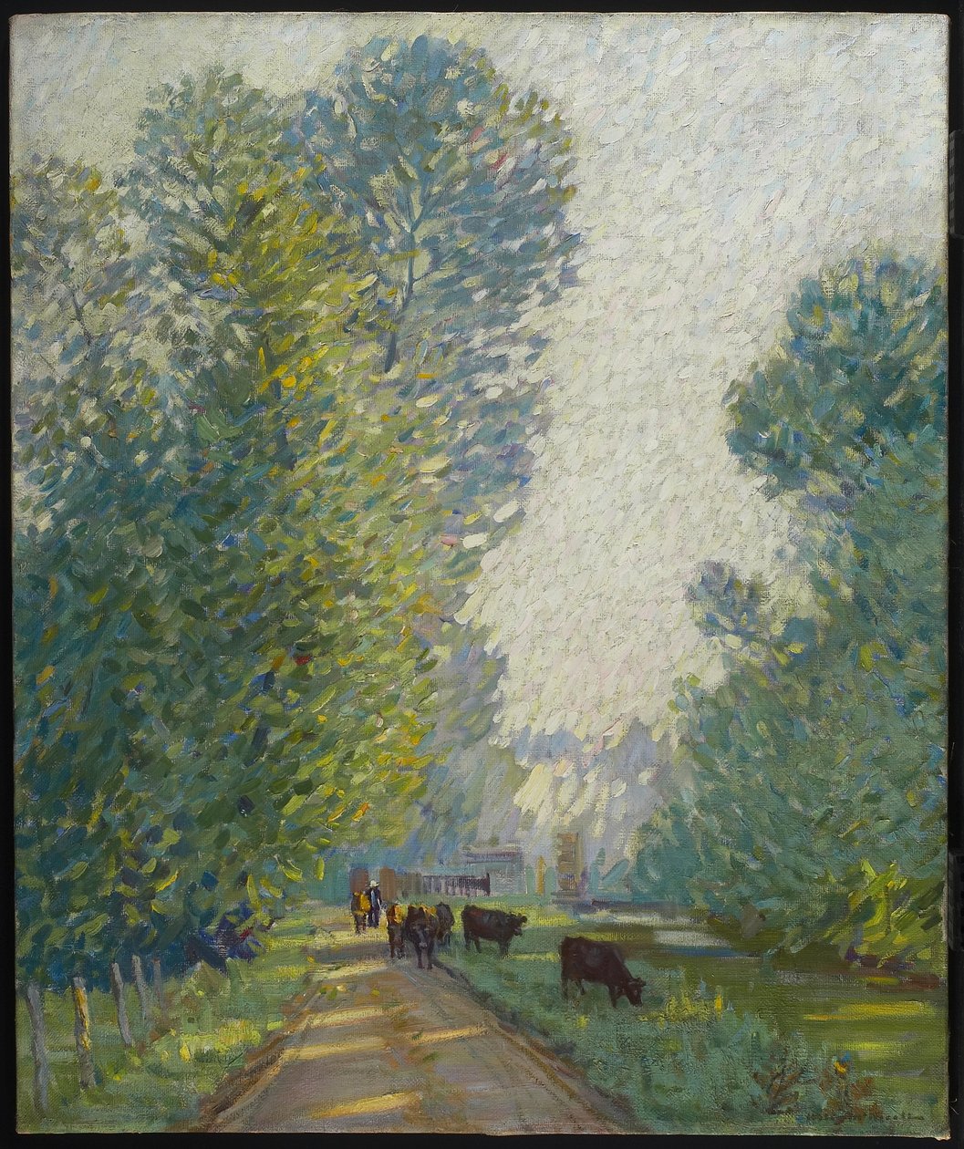 Landskap med kor, c.1907 av Helen Galloway McNicholl