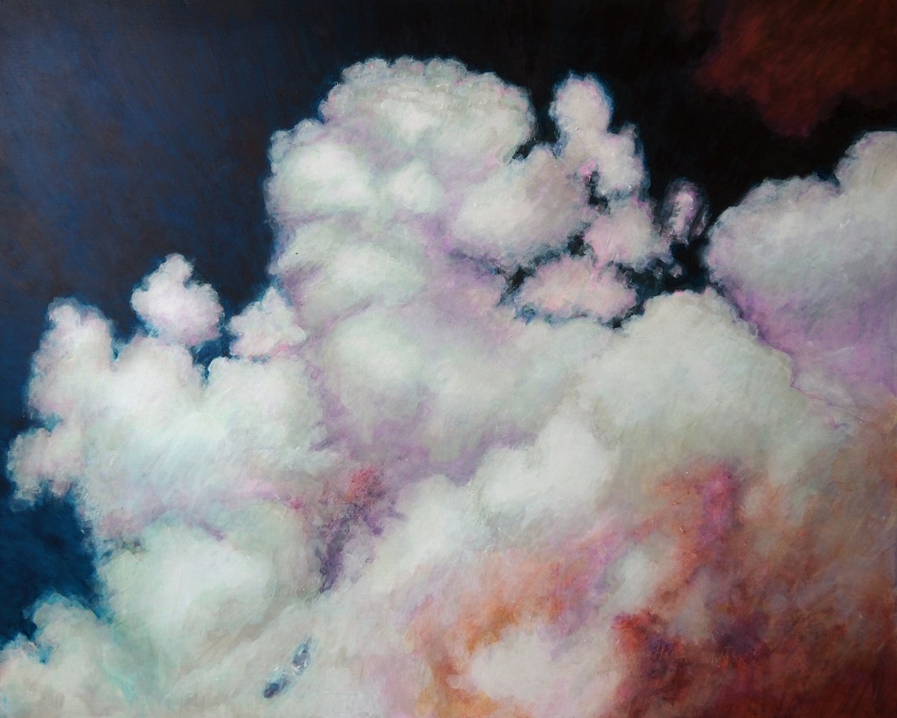 Cumulus, 2021 (akryl ombord) av Helen White