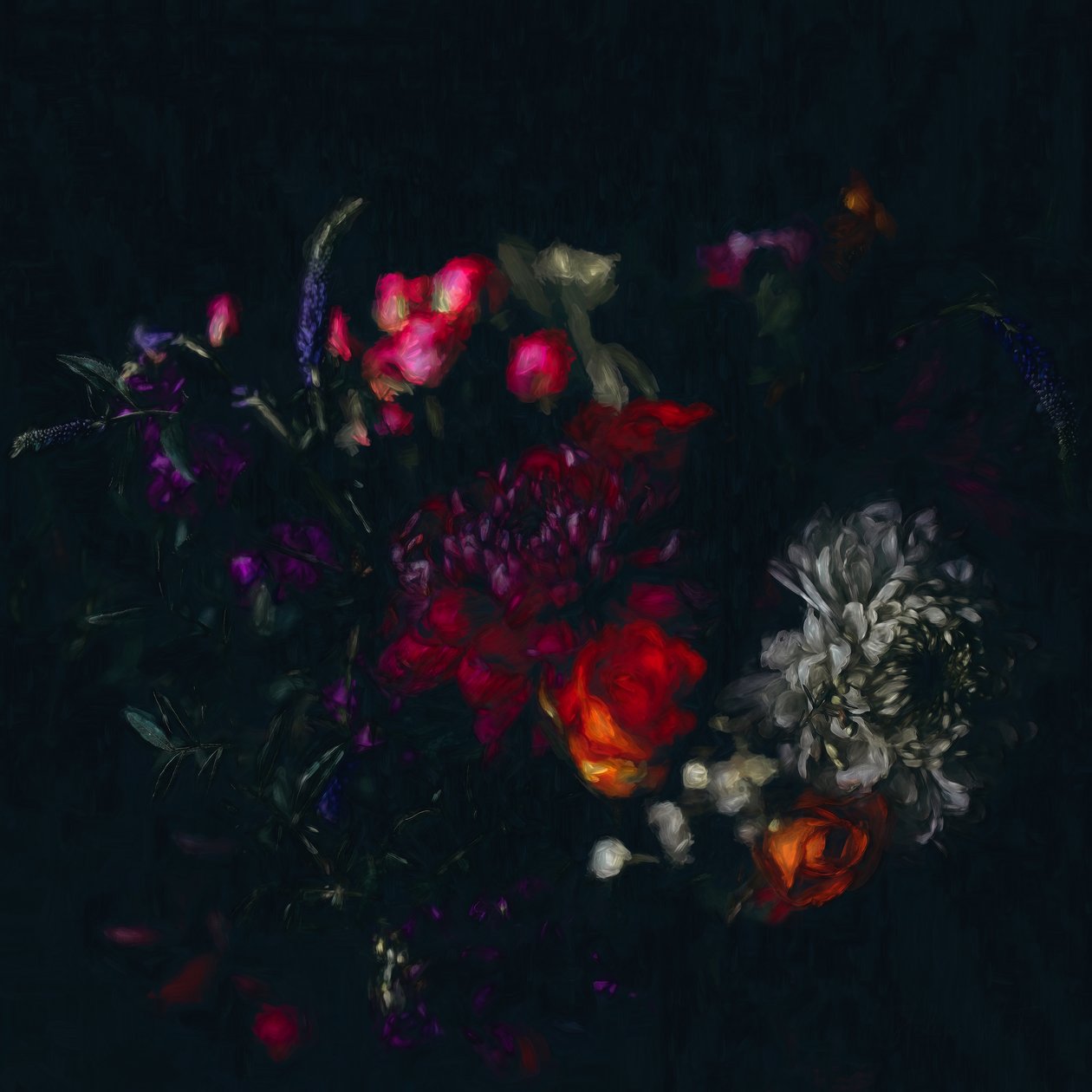 Mörkblommigt, 2019 av Helen White