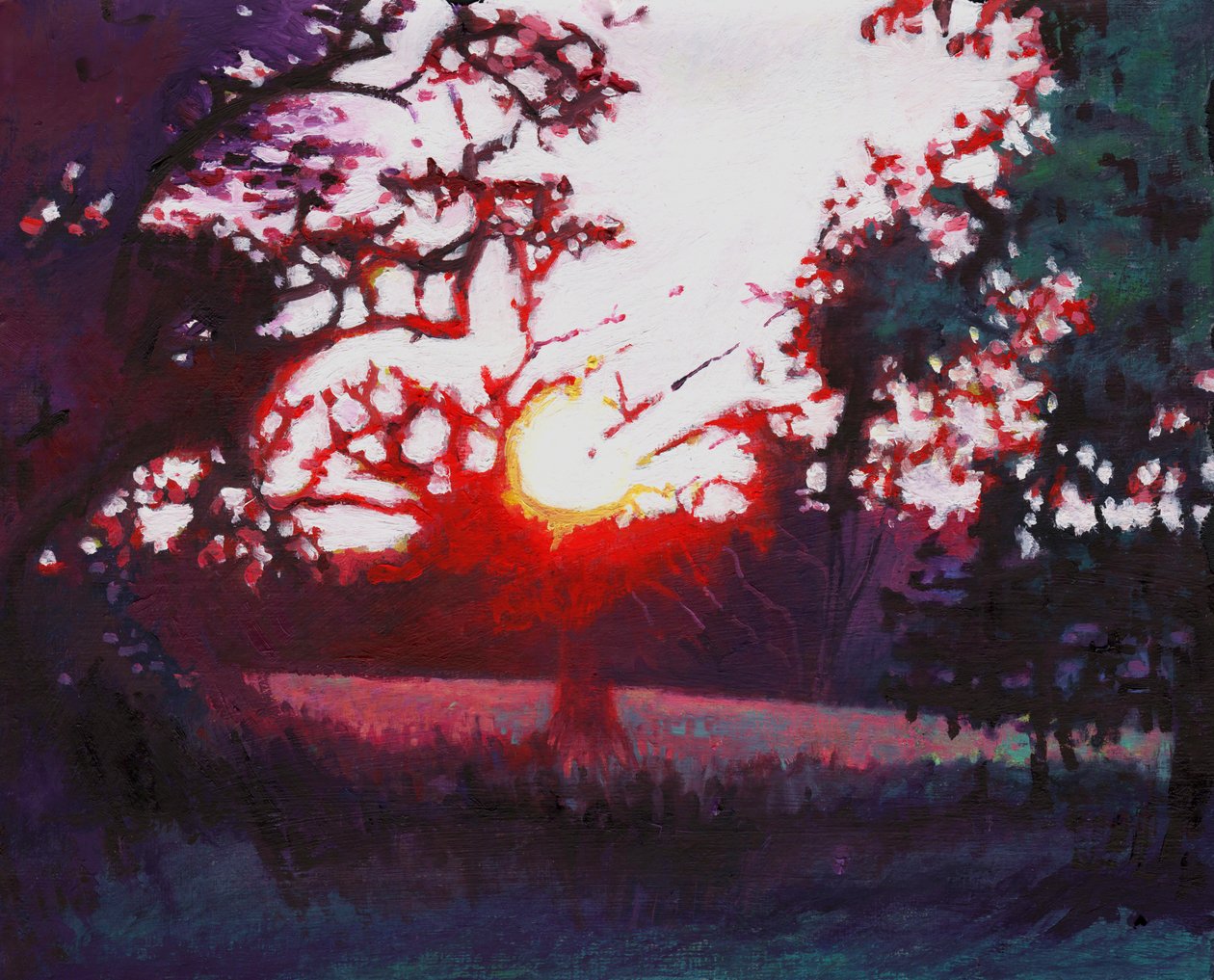 Lätt jordning, 2013, (olja på grundat papper) av Helen White
