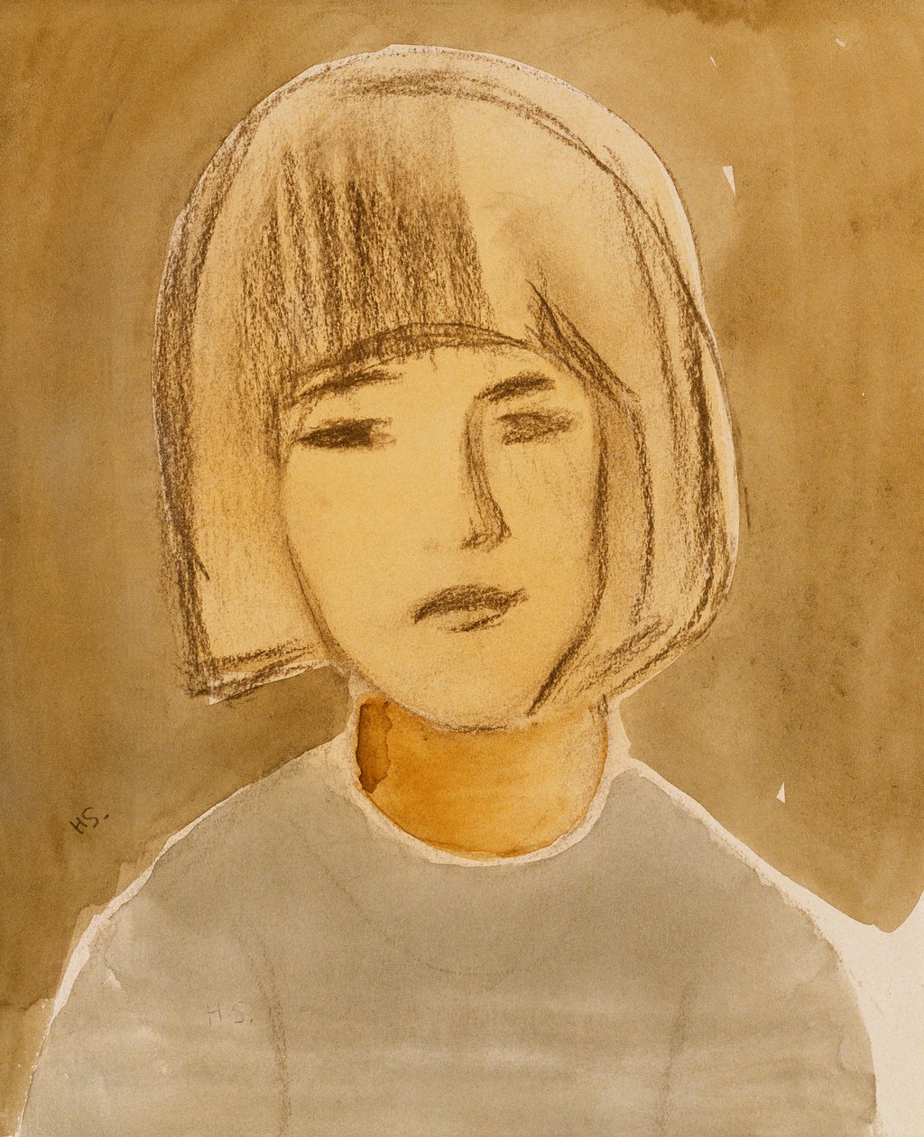 Porträtt av en flicka av Helene Schjerfbeck
