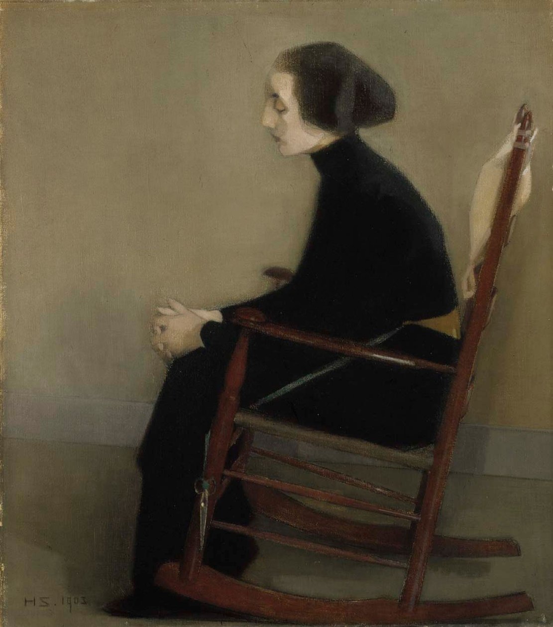 Sömmerskan Den arbetande kvinnan, 1903. av Helene Schjerfbeck