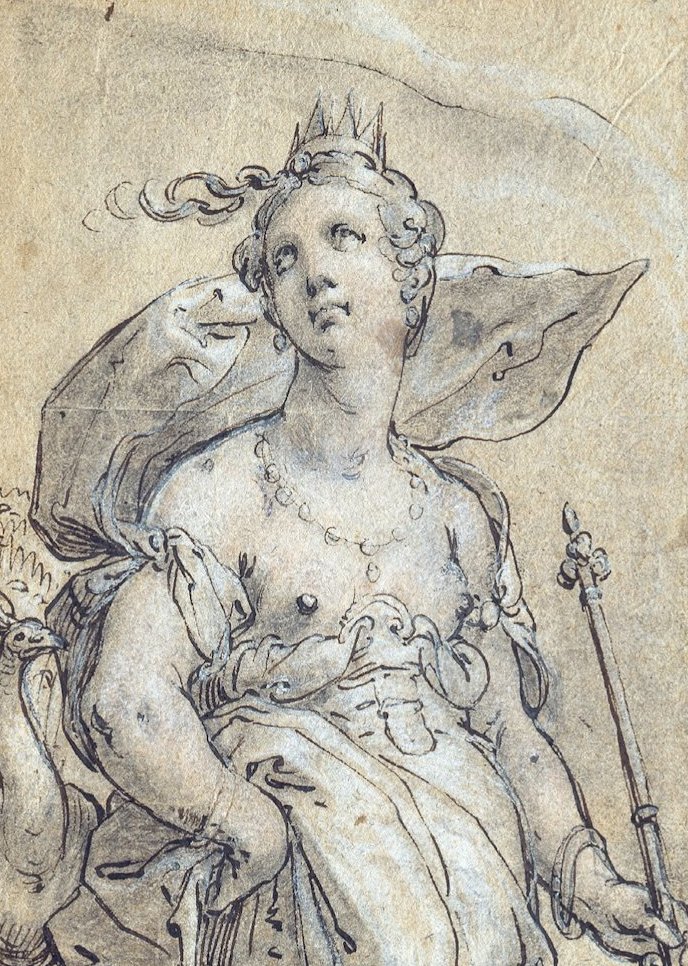 Juno av Hendrik Goltzius