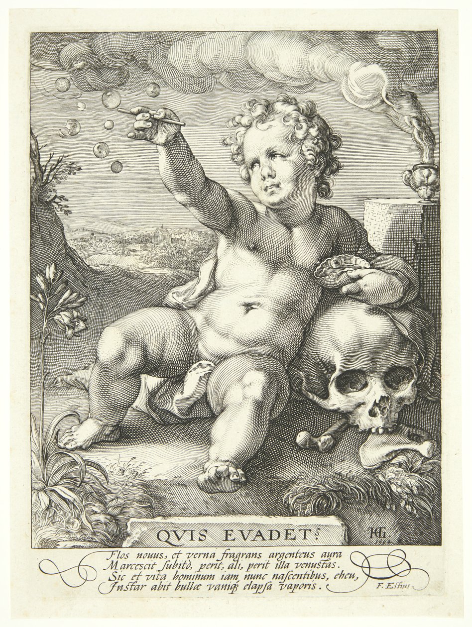 Allegori om livets förgänglighet ("Quis Evadet?") av Hendrick Goltzius