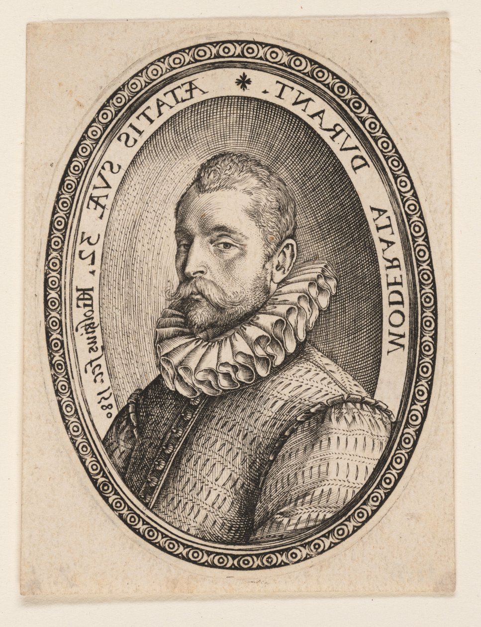 Byst av en man vänd åt vänster av Hendrick Goltzius