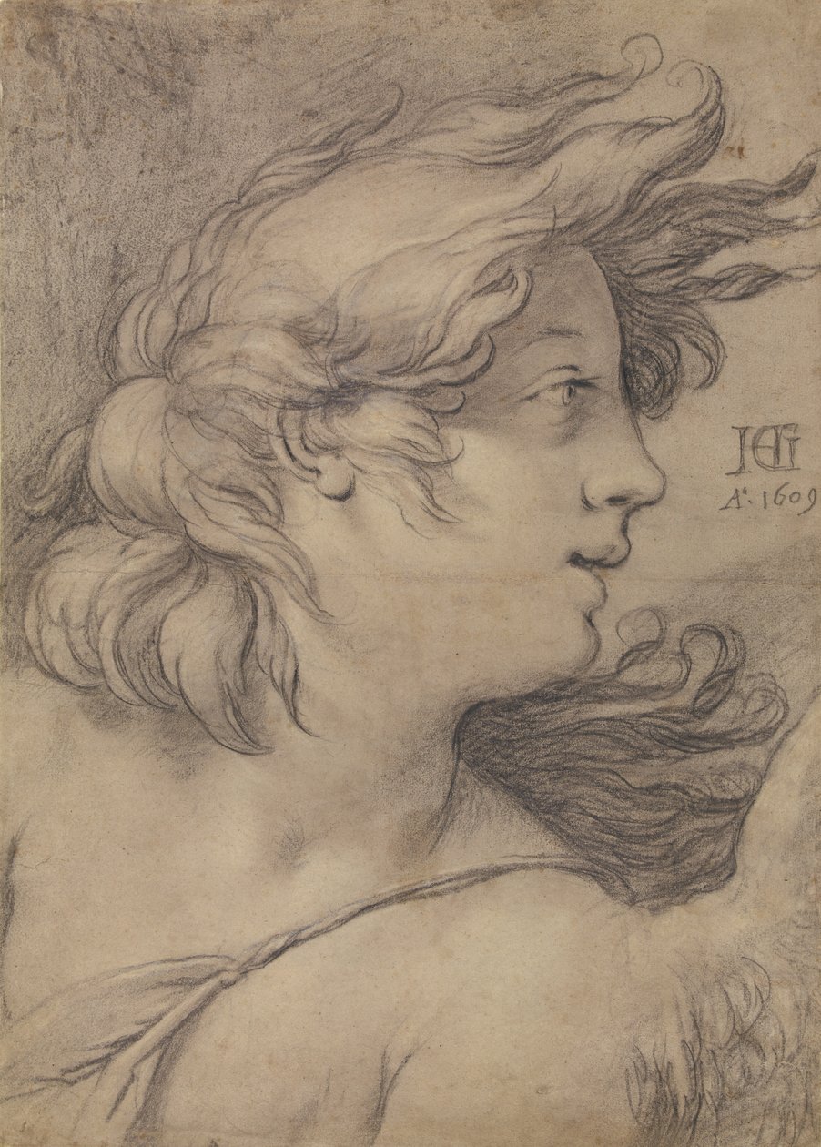 Byst av en ängel av Hendrick Goltzius