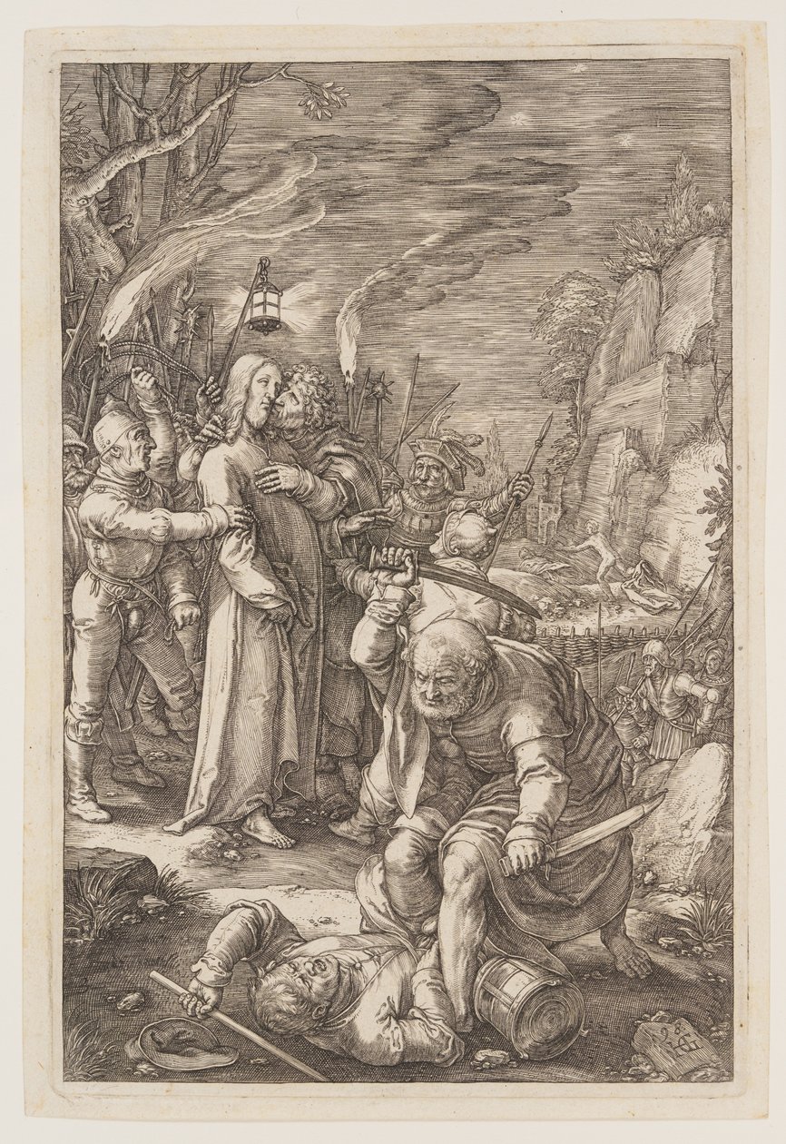 Kristus tillfångatagen, ur Passionen av Hendrick Goltzius