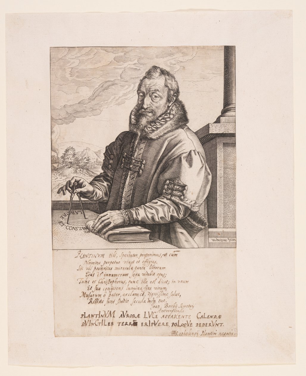 Christopher Plantin, förläggare i Antwerpen av Hendrick Goltzius