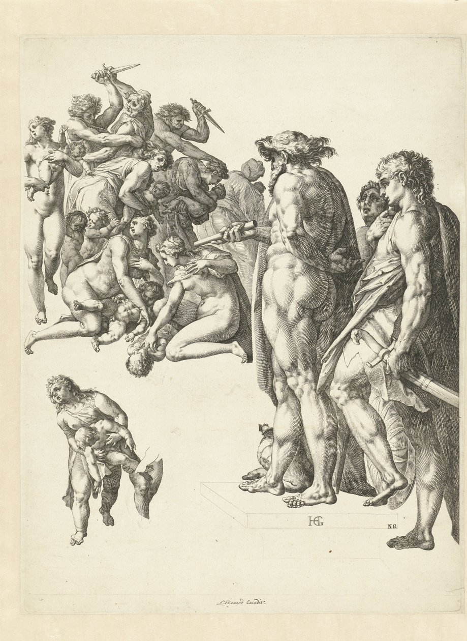 Barnmordet i Betlehem av Hendrick Goltzius