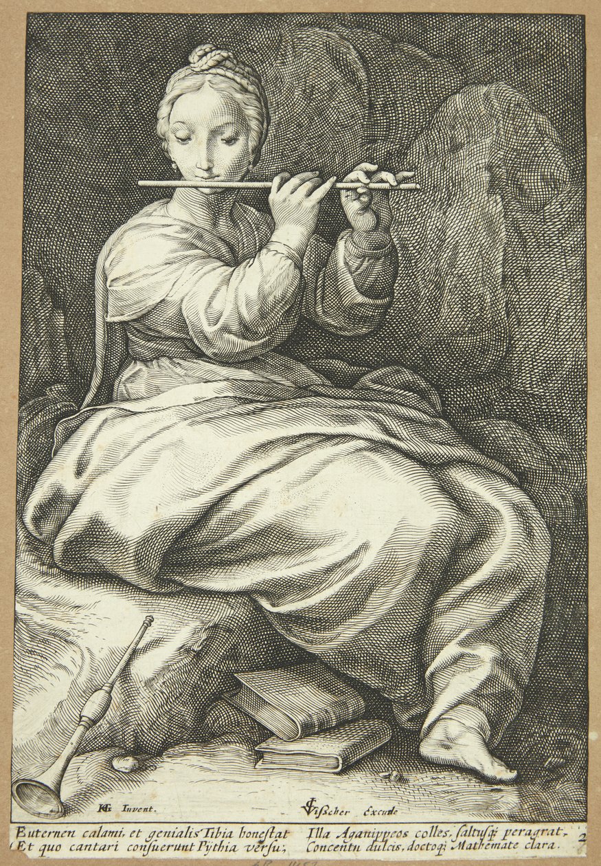 Euterpe av Hendrick Goltzius