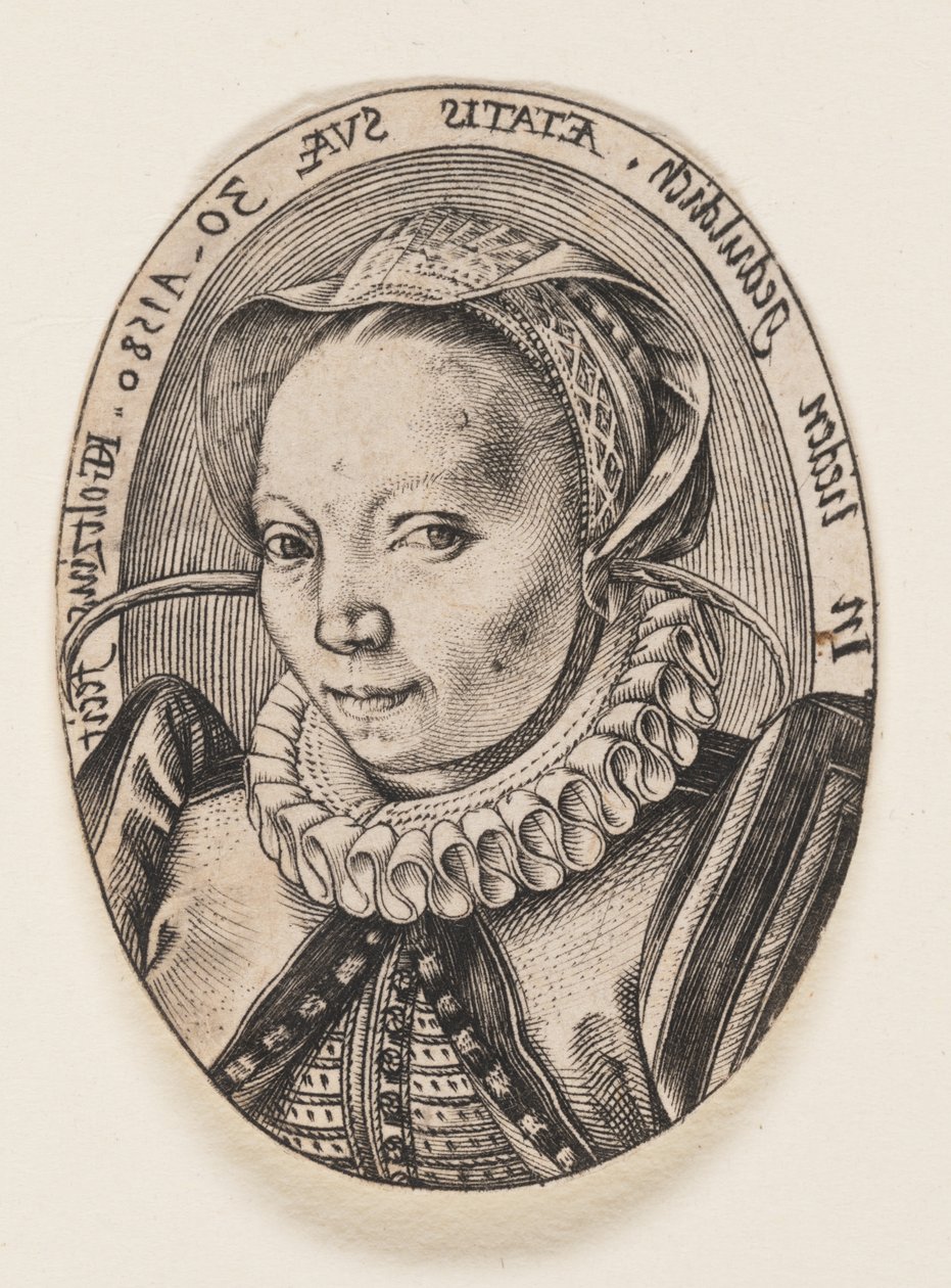 Grietgen Jansdochter, hustru till konstnären av Hendrick Goltzius