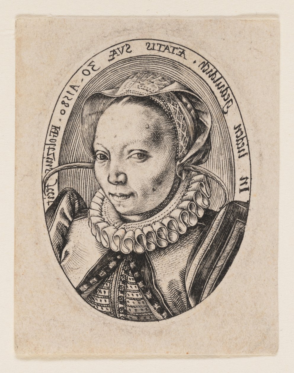 Grietgen Jansdochter, hustru till konstnären av Hendrick Goltzius