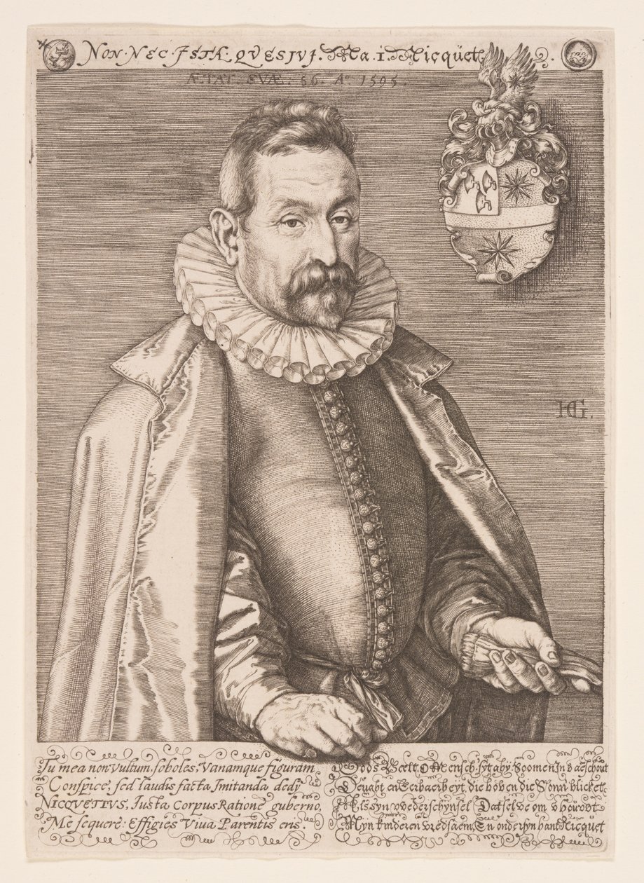 Jan Nicquet, konstsamlare i Amsterdam av Hendrick Goltzius
