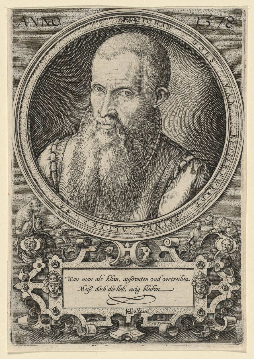 Johan Gols [Konstnärens far] av Hendrick Goltzius