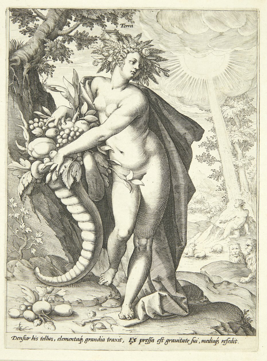 Jorden (Terra) av Hendrick Goltzius