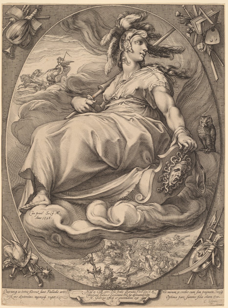 Minerva av Hendrick Goltzius