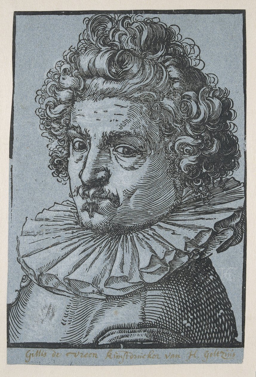 Porträtt av Gillis van Breen av Hendrick Goltzius