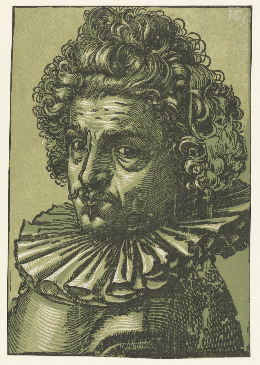 Porträtt av Gillis van Breen av Hendrick Goltzius